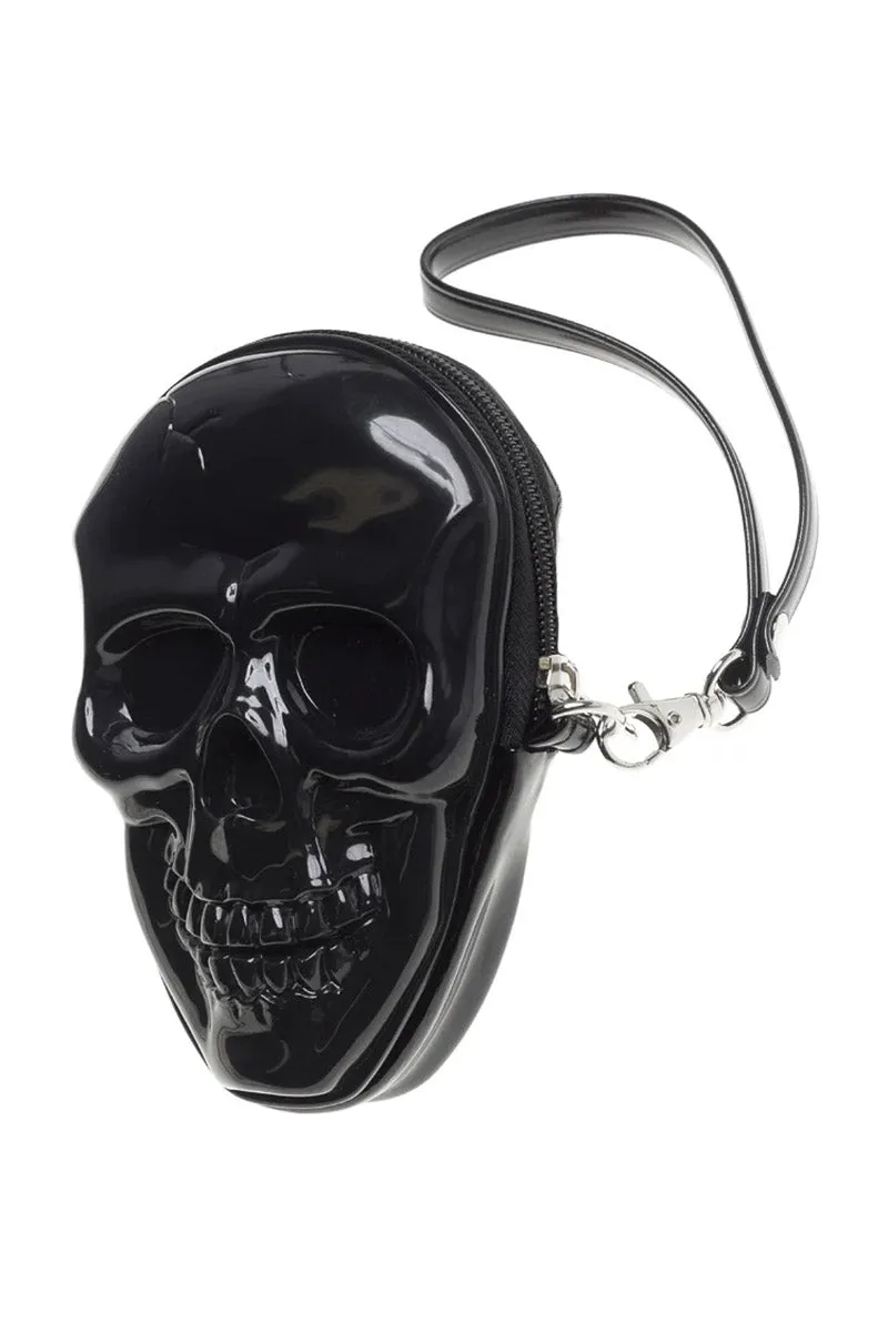 3D Skull Zippered Coin Purse