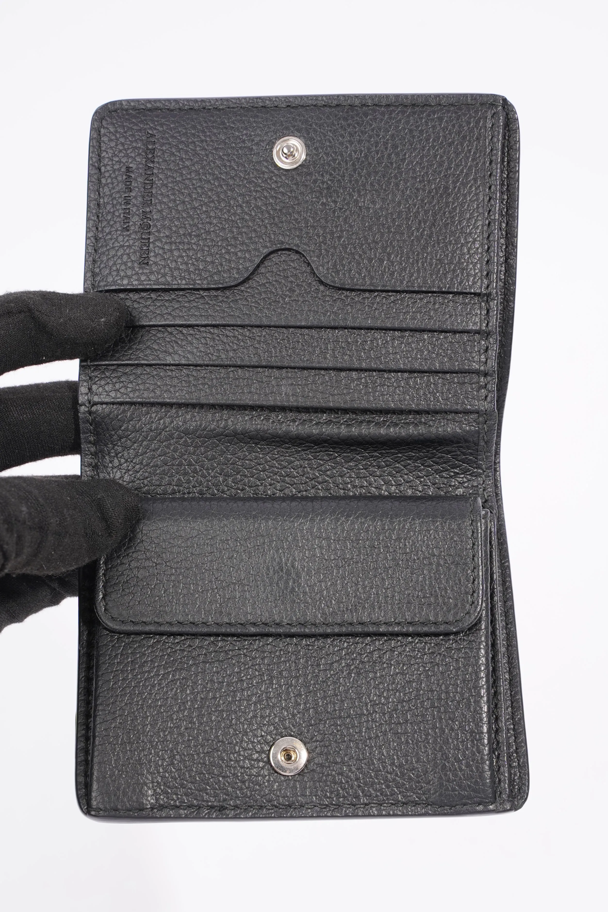 Alexander McQueen Bi-Fold Wallet / Black / Leather