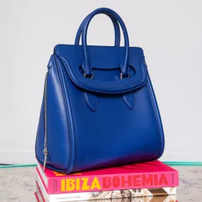 Alexander McQueen Cobalt Blue Leather Heroine Bag