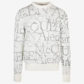 Alexander McQueen Silver Logo Knitwear