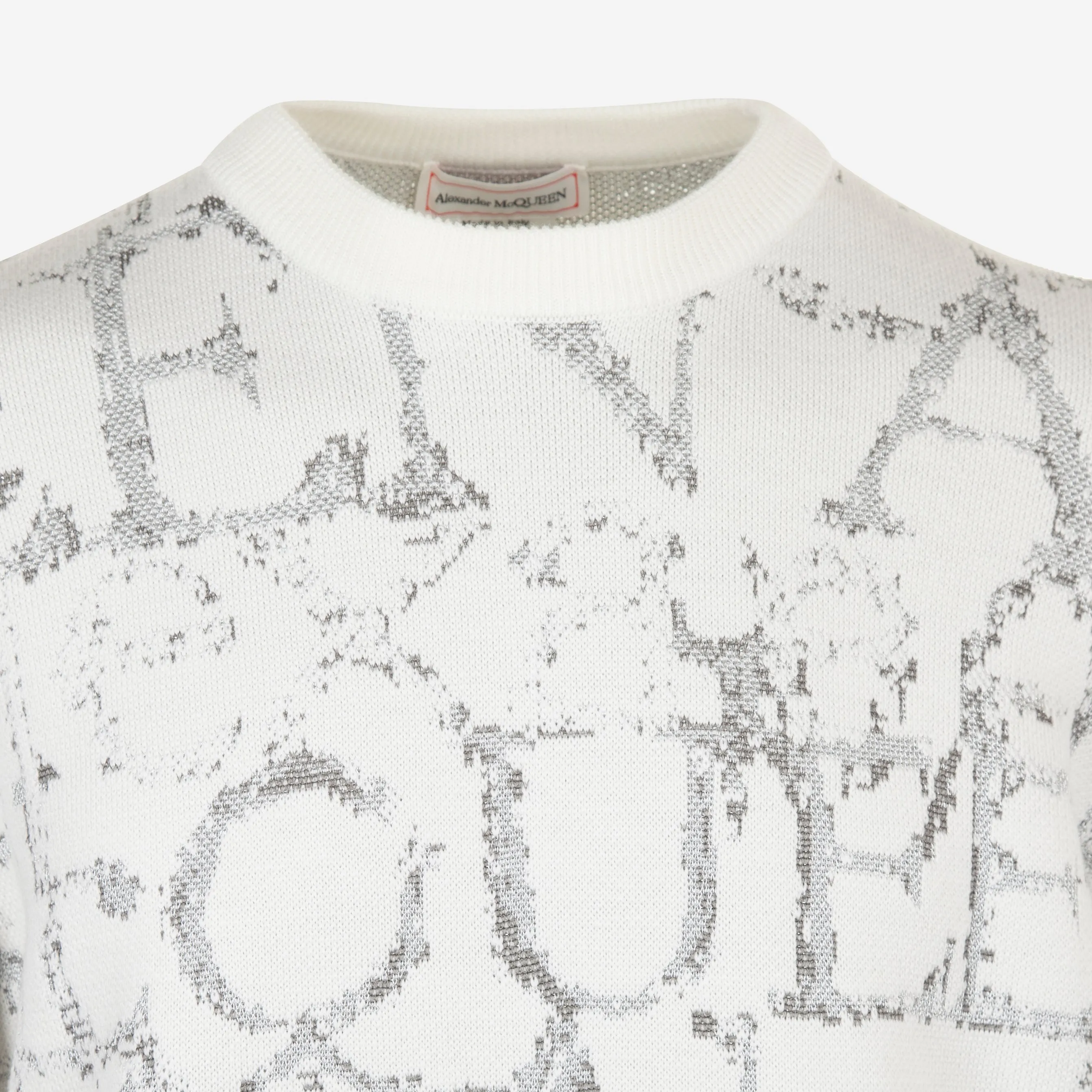 Alexander McQueen Silver Logo Knitwear