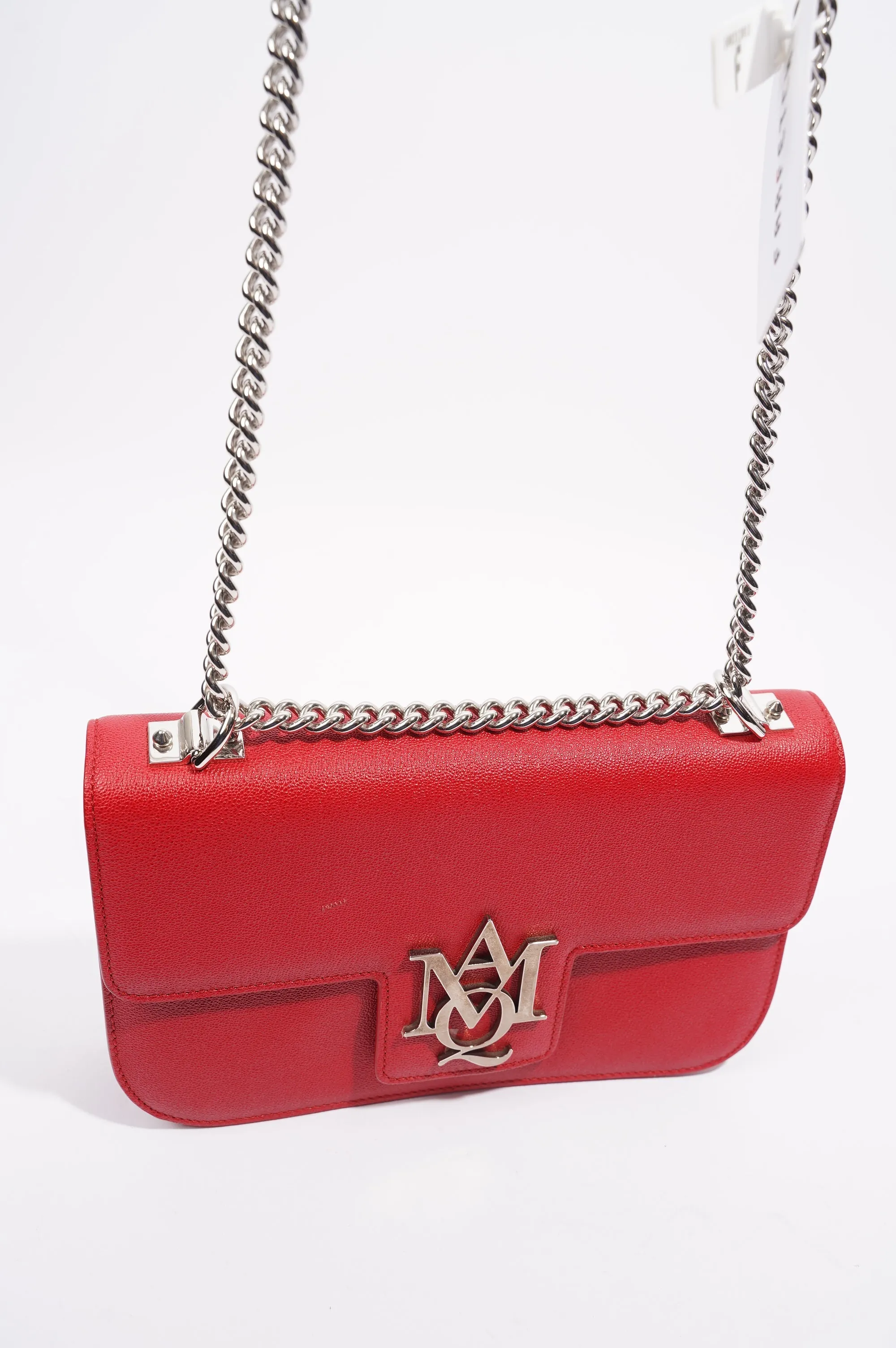 Alexander McQueen Womens Chain Bag Red