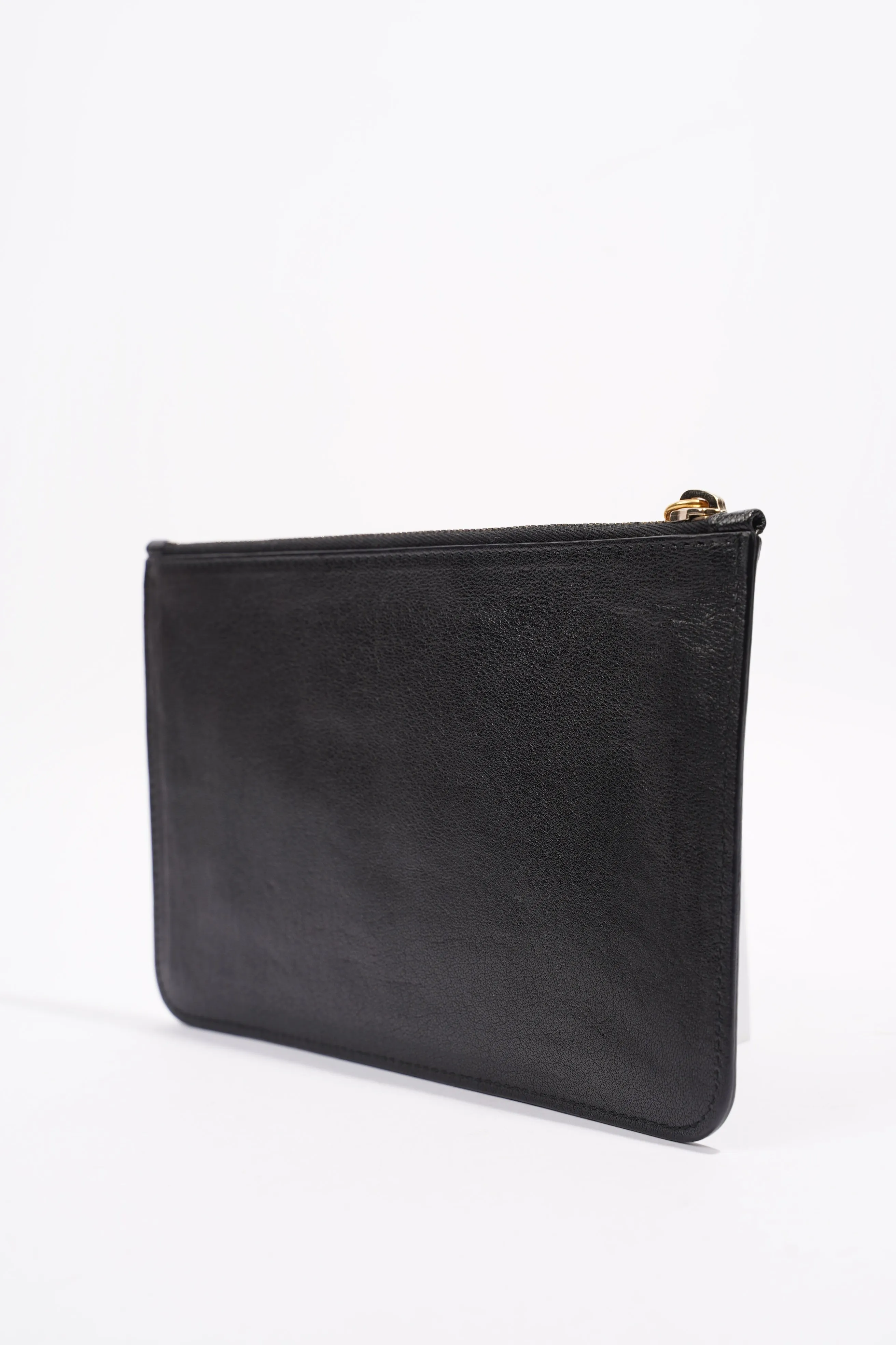 Alexander McQueen Zipped Clutch Black Leather