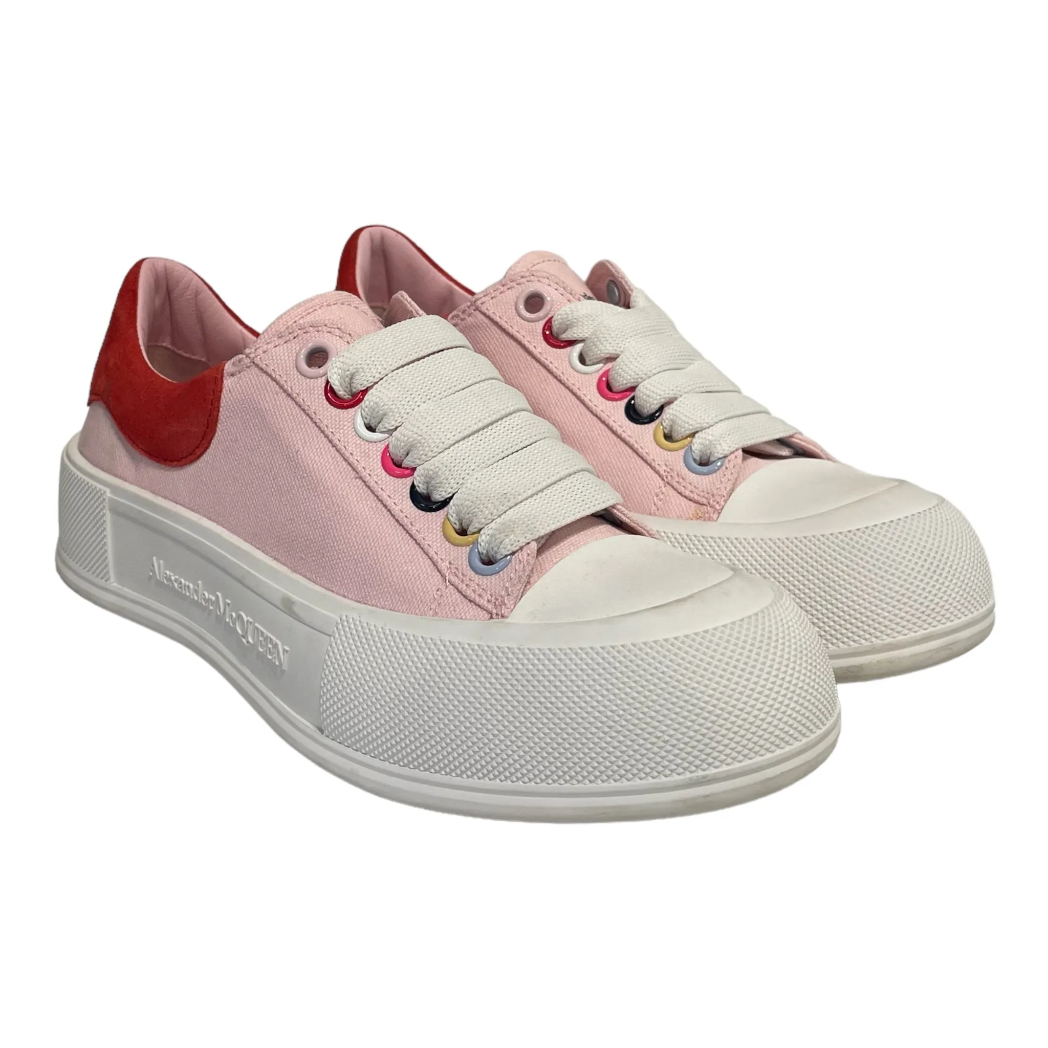 Alexander McQueen/Low-Sneakers/US 6/Cotton/PNK/