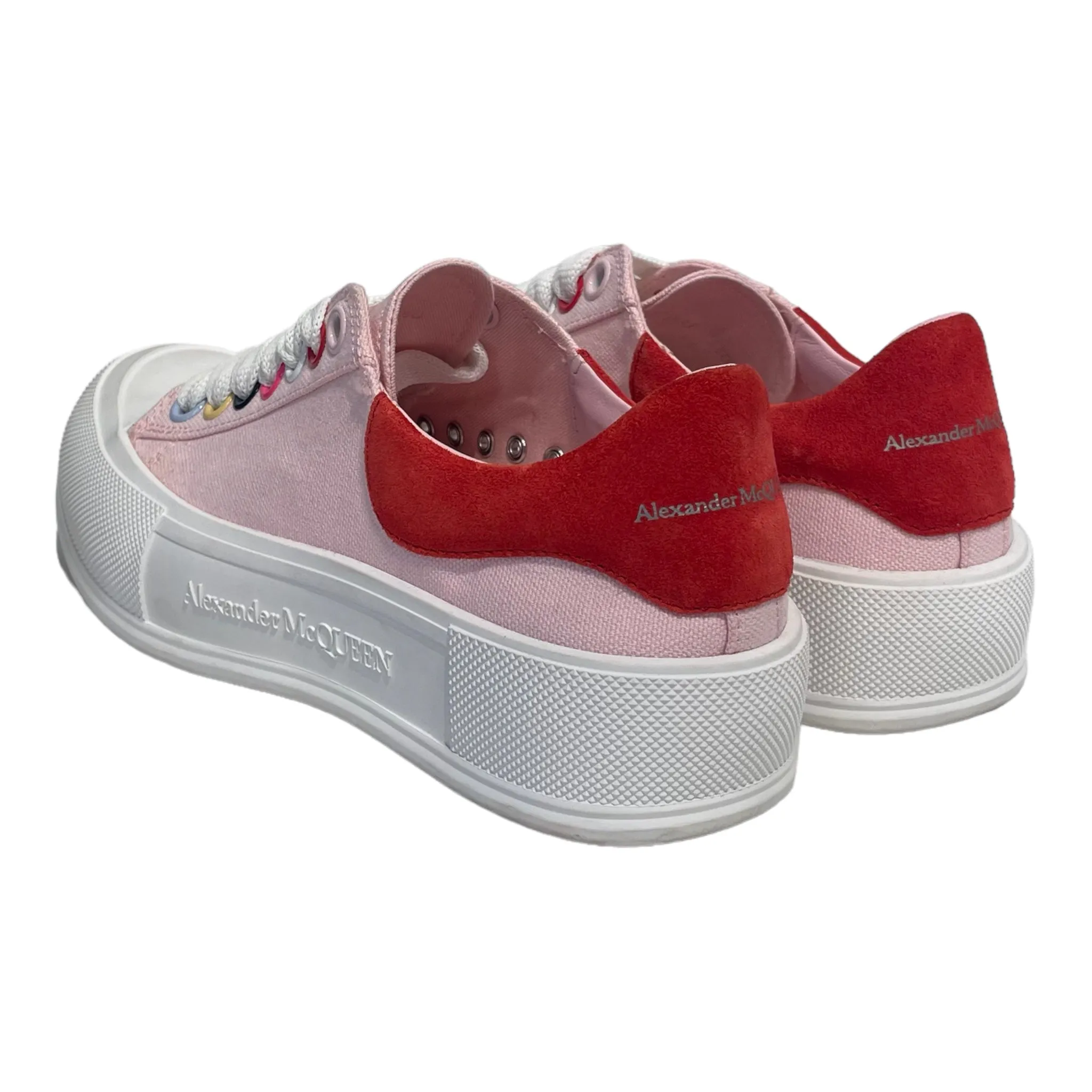 Alexander McQueen/Low-Sneakers/US 6/Cotton/PNK/