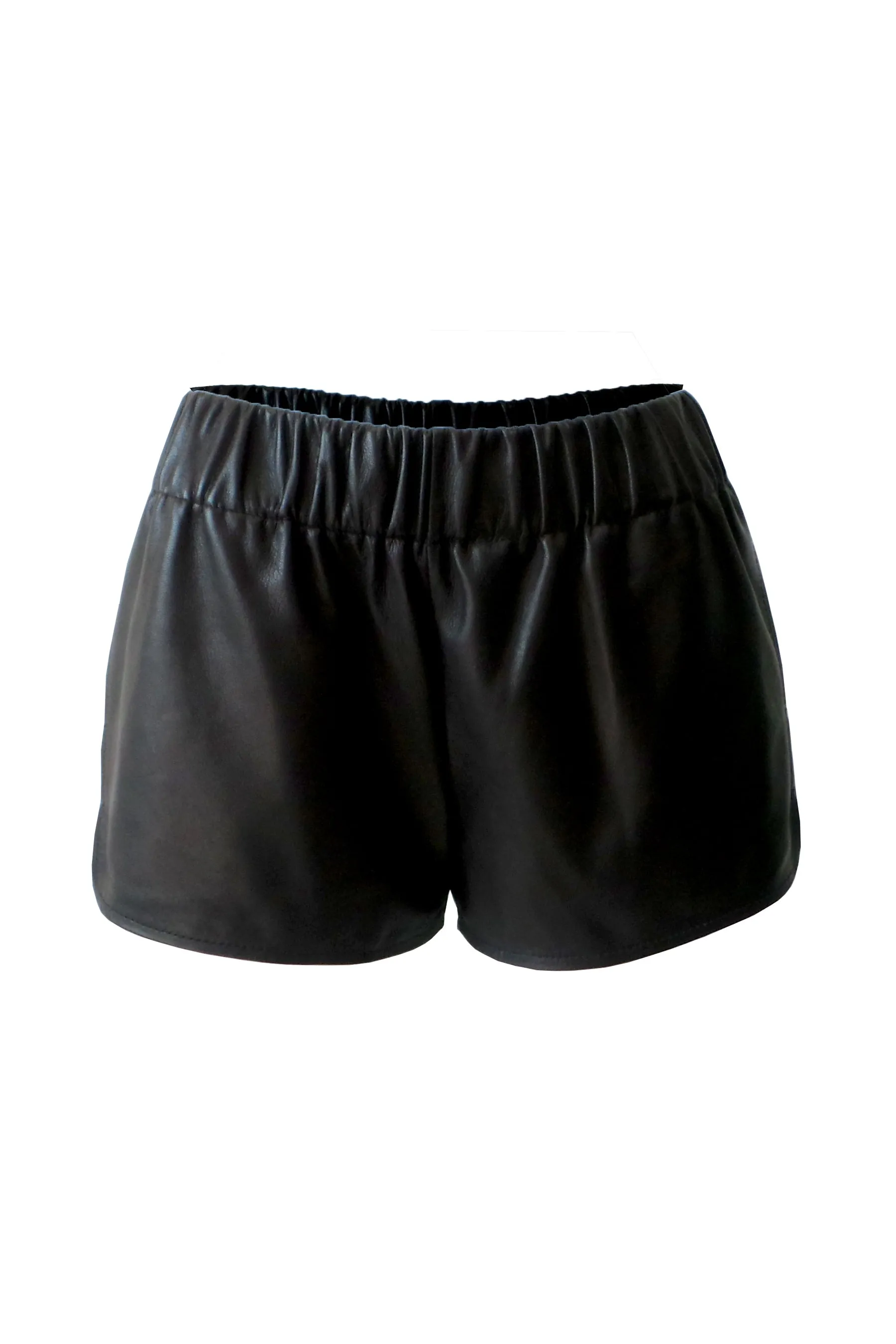 ALISSA LEATHER SHORTS BLACK