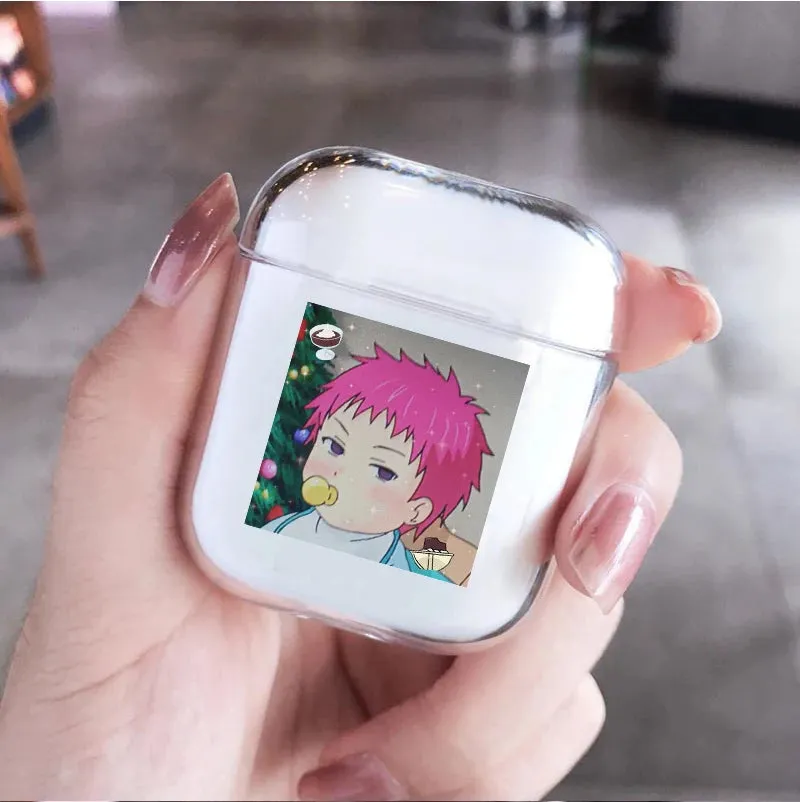 Anime The Disastrous Life of Saiki K Earphone Case for AirPods 1 2 3 Pro Silicone Wireless Bluetooth Earphone Box Cover