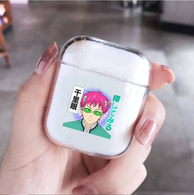 Anime The Disastrous Life of Saiki K Earphone Case for AirPods 1 2 3 Pro Silicone Wireless Bluetooth Earphone Box Cover