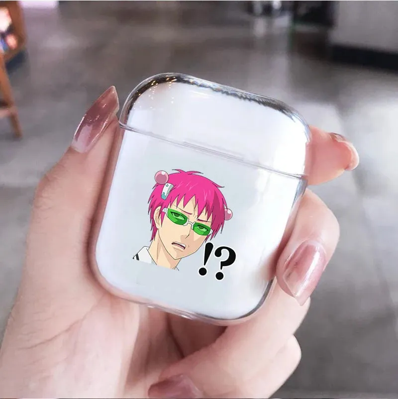 Anime The Disastrous Life of Saiki K Earphone Case for AirPods 1 2 3 Pro Silicone Wireless Bluetooth Earphone Box Cover