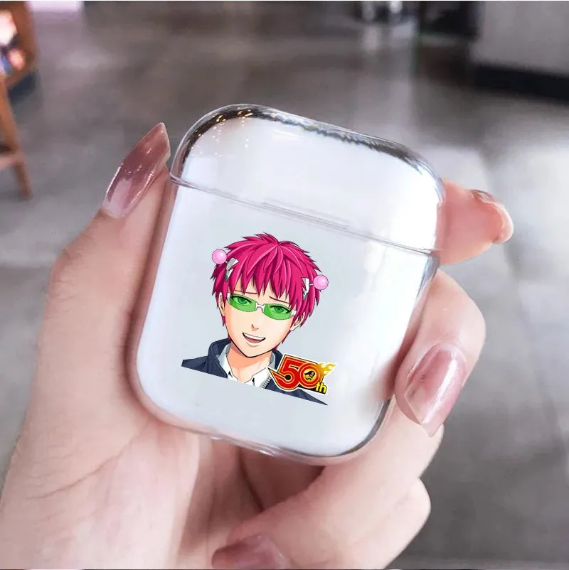 Anime The Disastrous Life of Saiki K Earphone Case for AirPods 1 2 3 Pro Silicone Wireless Bluetooth Earphone Box Cover