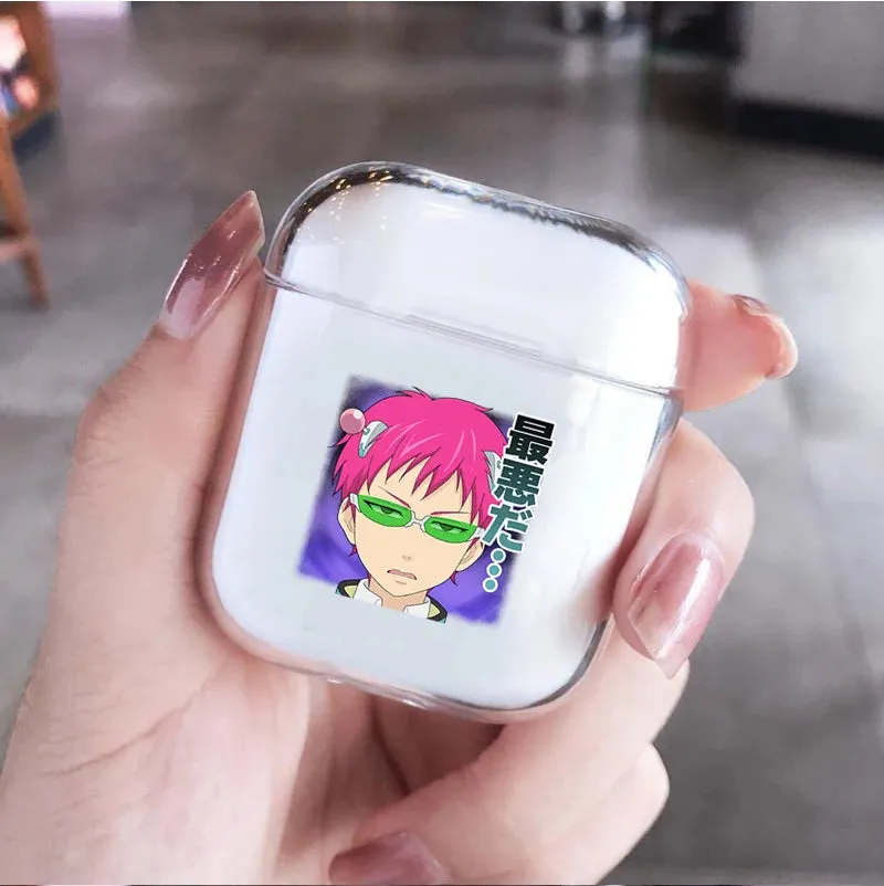 Anime The Disastrous Life of Saiki K Earphone Case for AirPods 1 2 3 Pro Silicone Wireless Bluetooth Earphone Box Cover