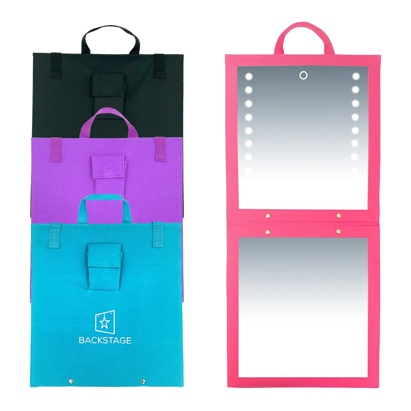 Backstage Rechargeable LED Folding Mirror