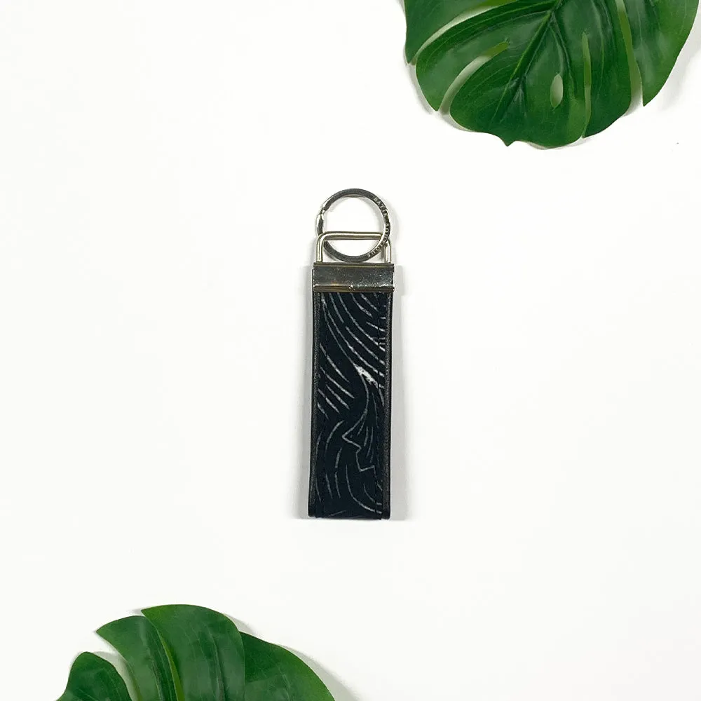 Batik Key Fob - Black Driftwood