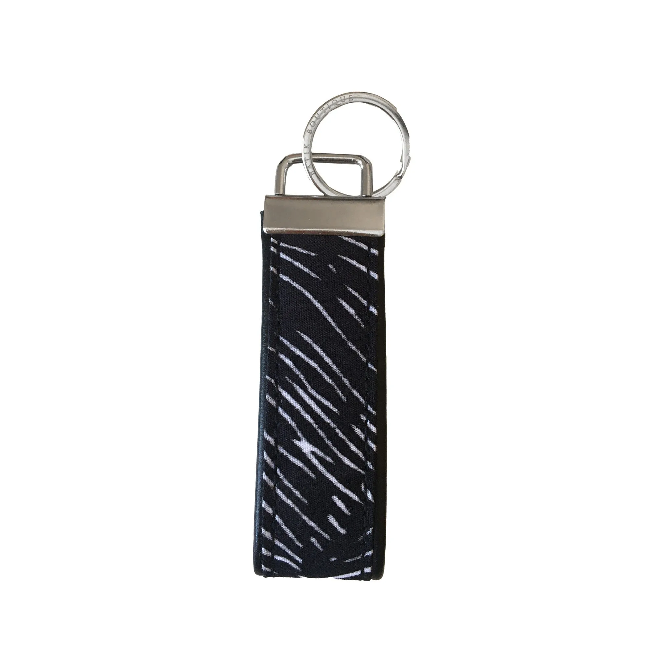 Batik Key Fob - Black Driftwood