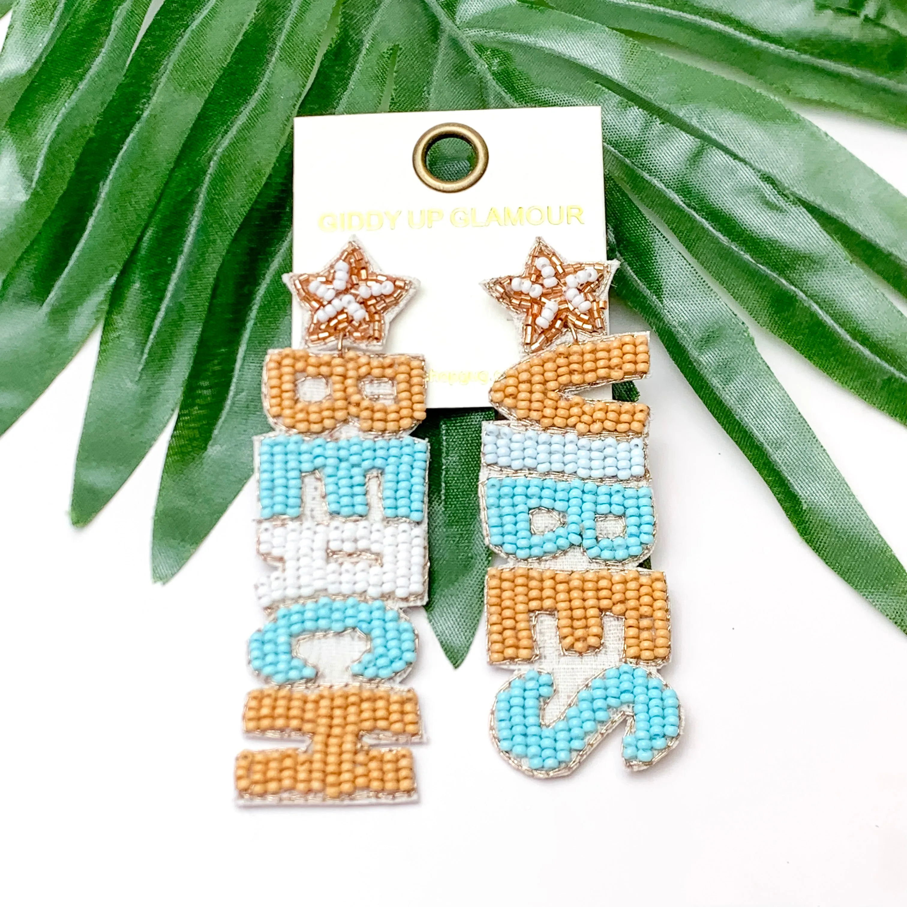 Beach Vibes Star Post Dangle Earrings