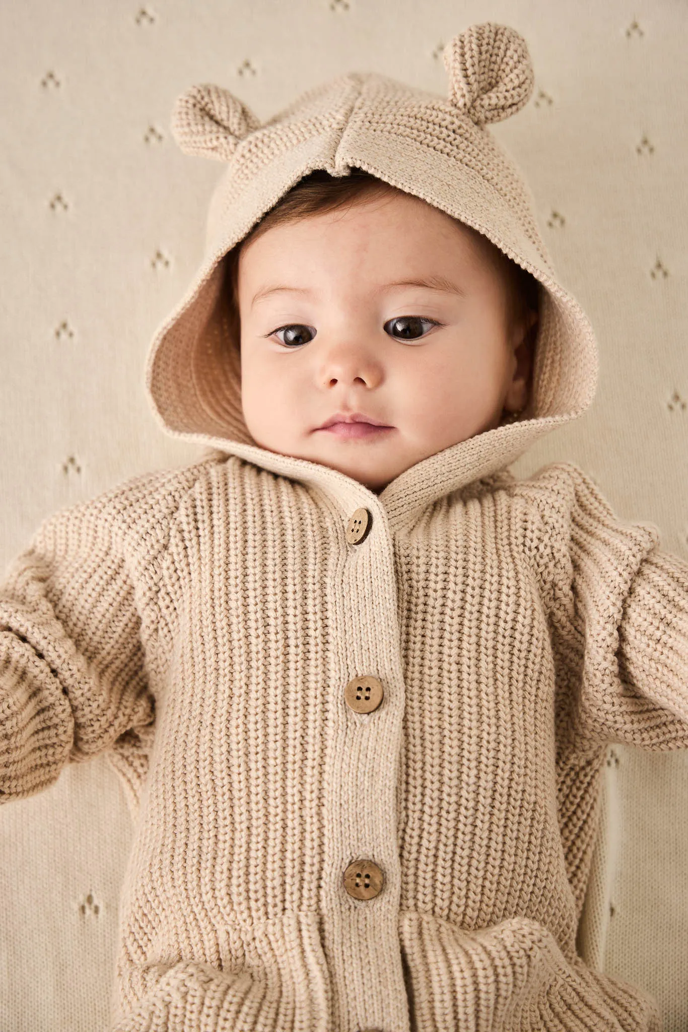 Bear Knit Onepiece - Oatmeal Marle Fleck