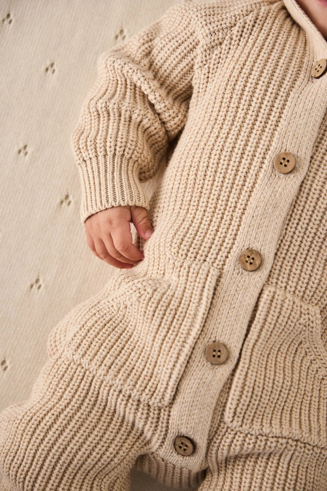 Bear Knit Onepiece - Oatmeal Marle Fleck