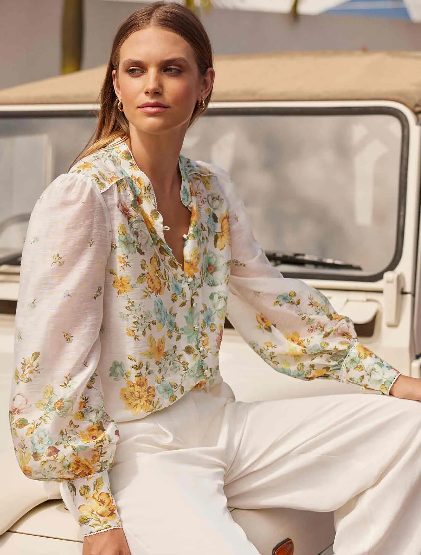 Bettina Floral Placement Blouse