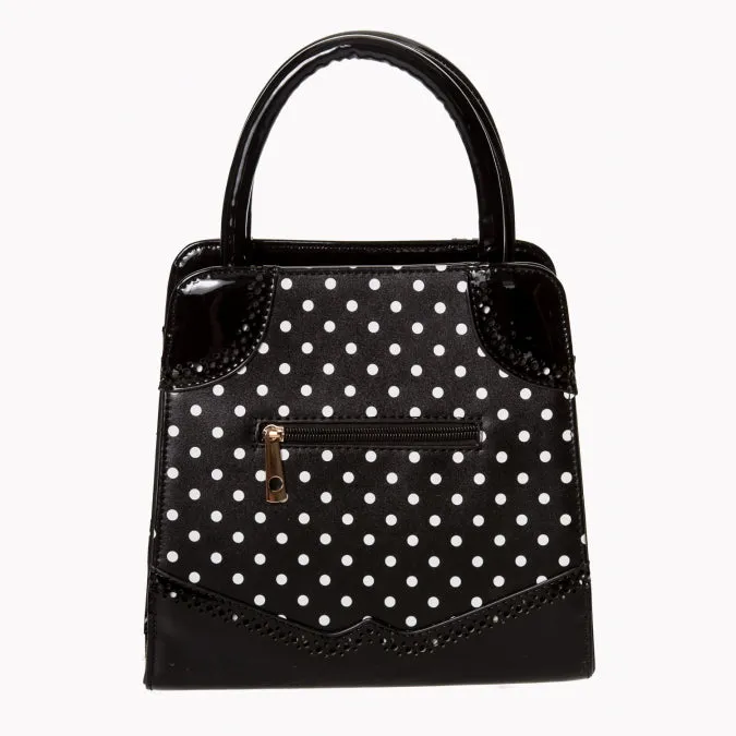 Black White Polka Dot Handbag