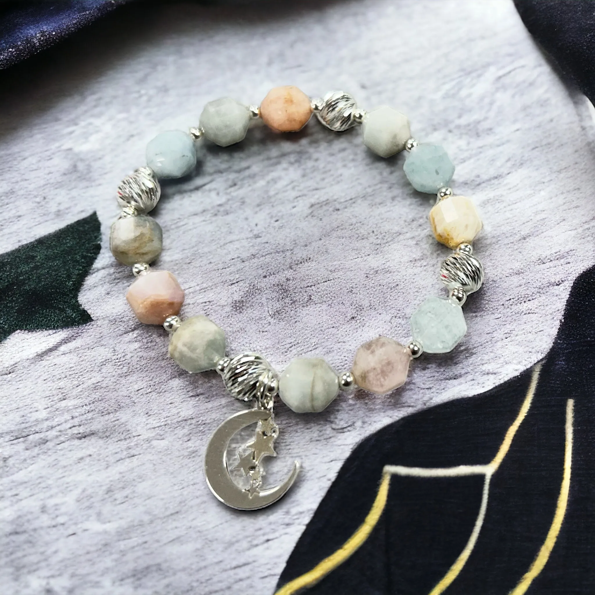 Bracelet Kit - Mixed Morganite Gemstone Bracelet