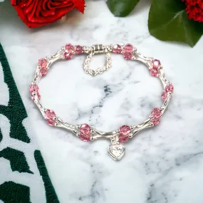 Bracelet Kit -  Sweetheart Bracelet - Double the Fun: A Symphony in Rose and Sterling Silver