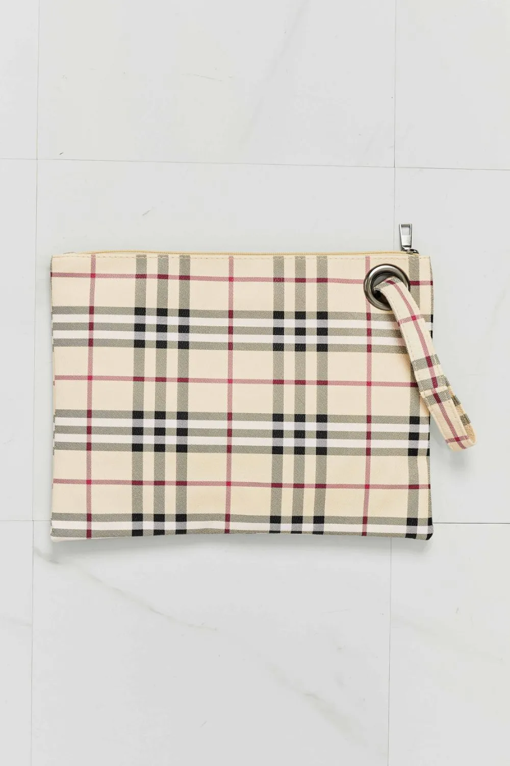 Carry Your Love Plaid Wristlet