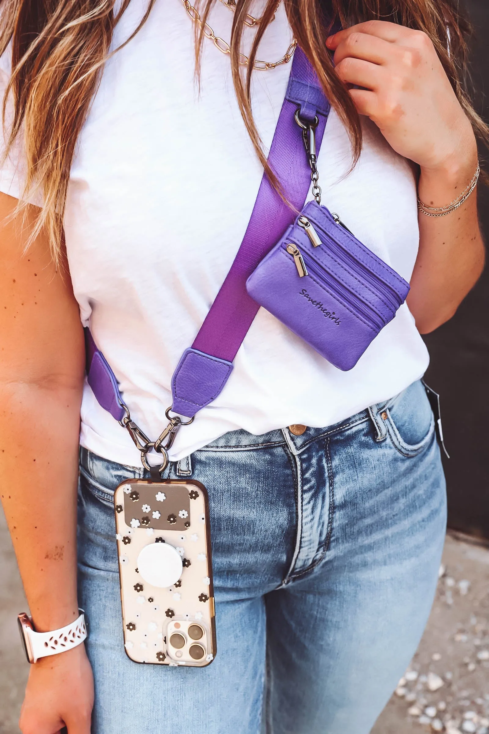 Clip & Go Strap & Pouch-Purple