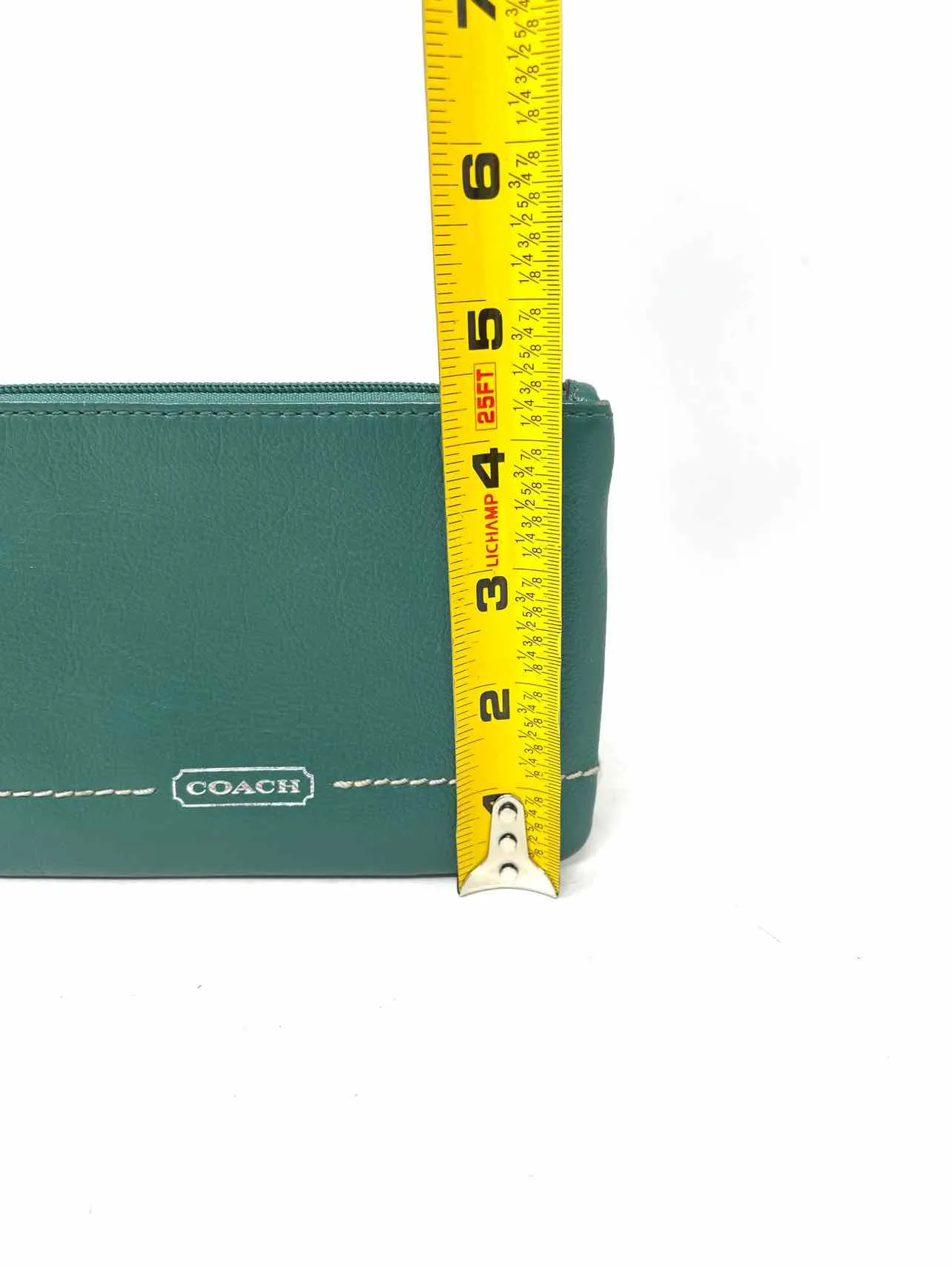 Coach Green Leather Designer Wristlet