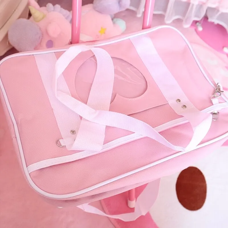 CUTE PINK LOVE TRAVEL HANDBAG BY92021