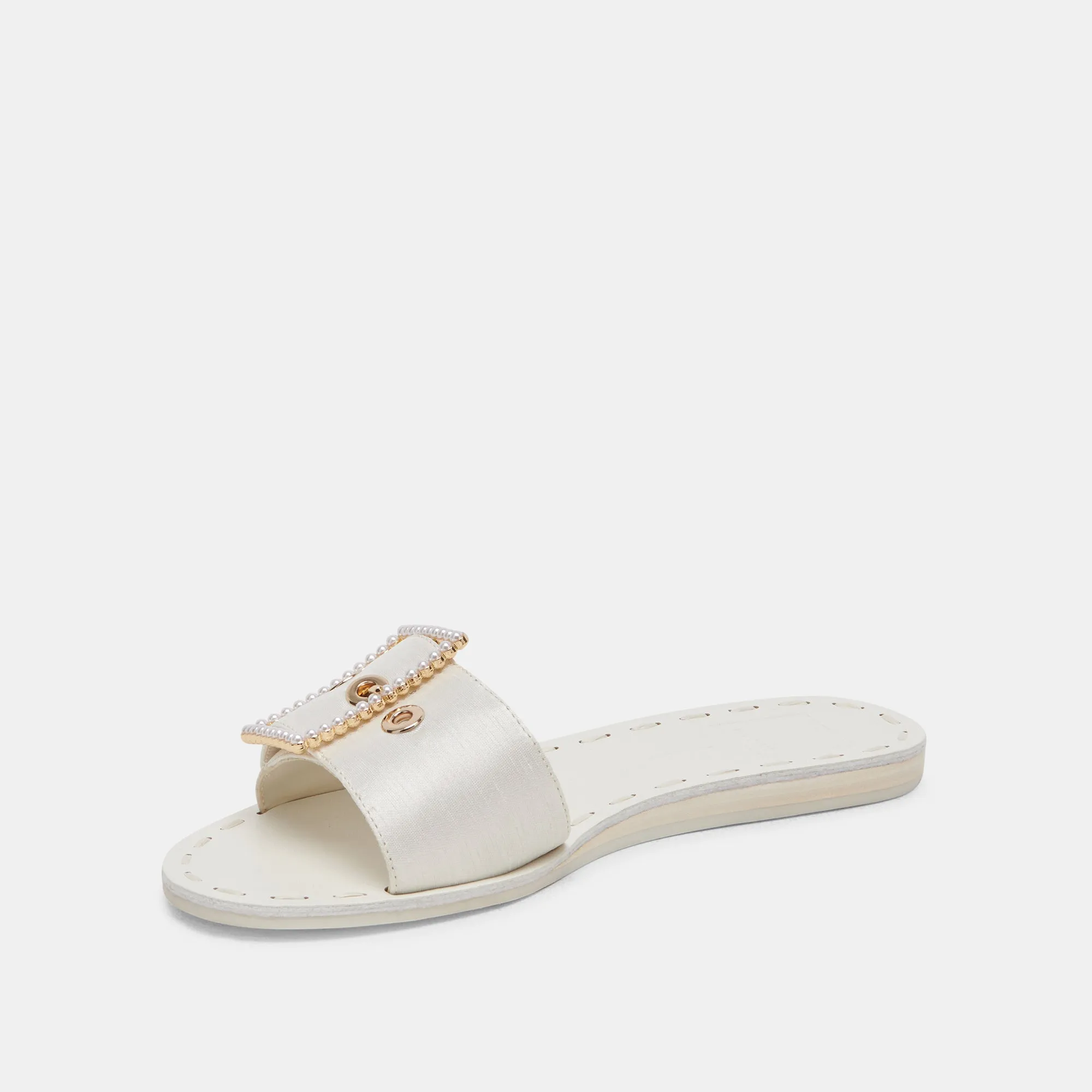 DASA PEARL SANDALS VANILLA SILK