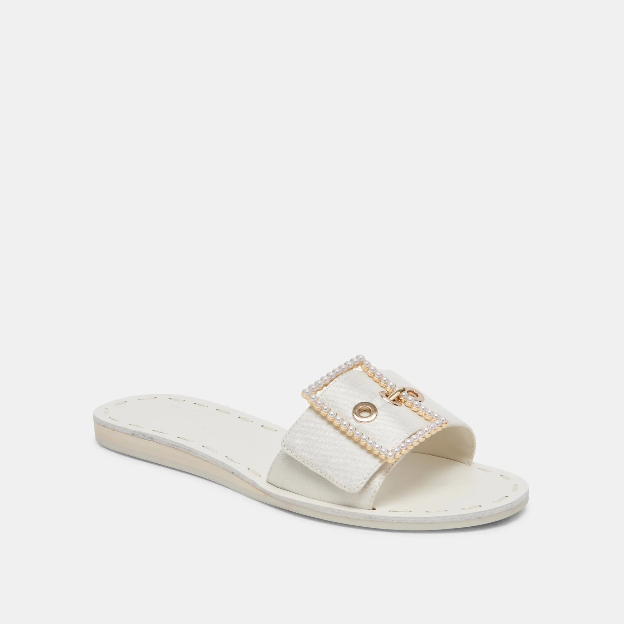 DASA PEARL SANDALS VANILLA SILK