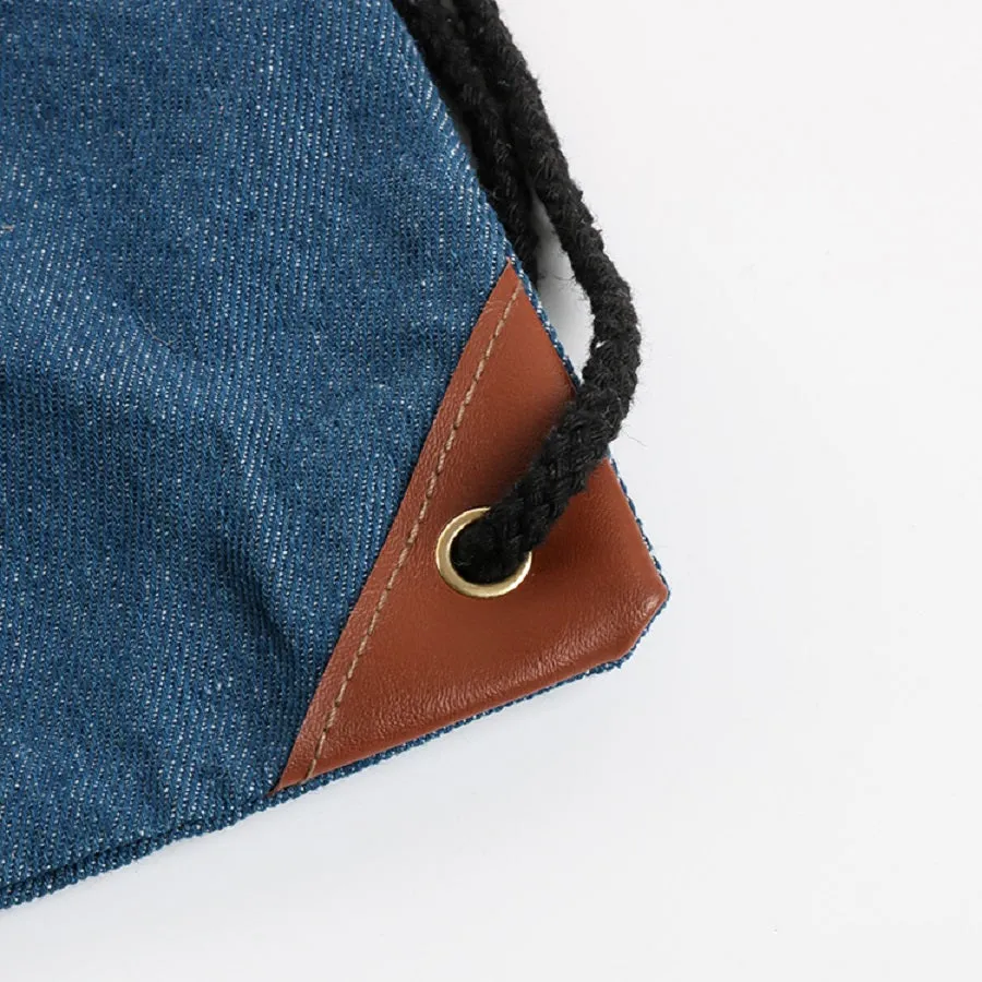 Denim Drawstring Bag