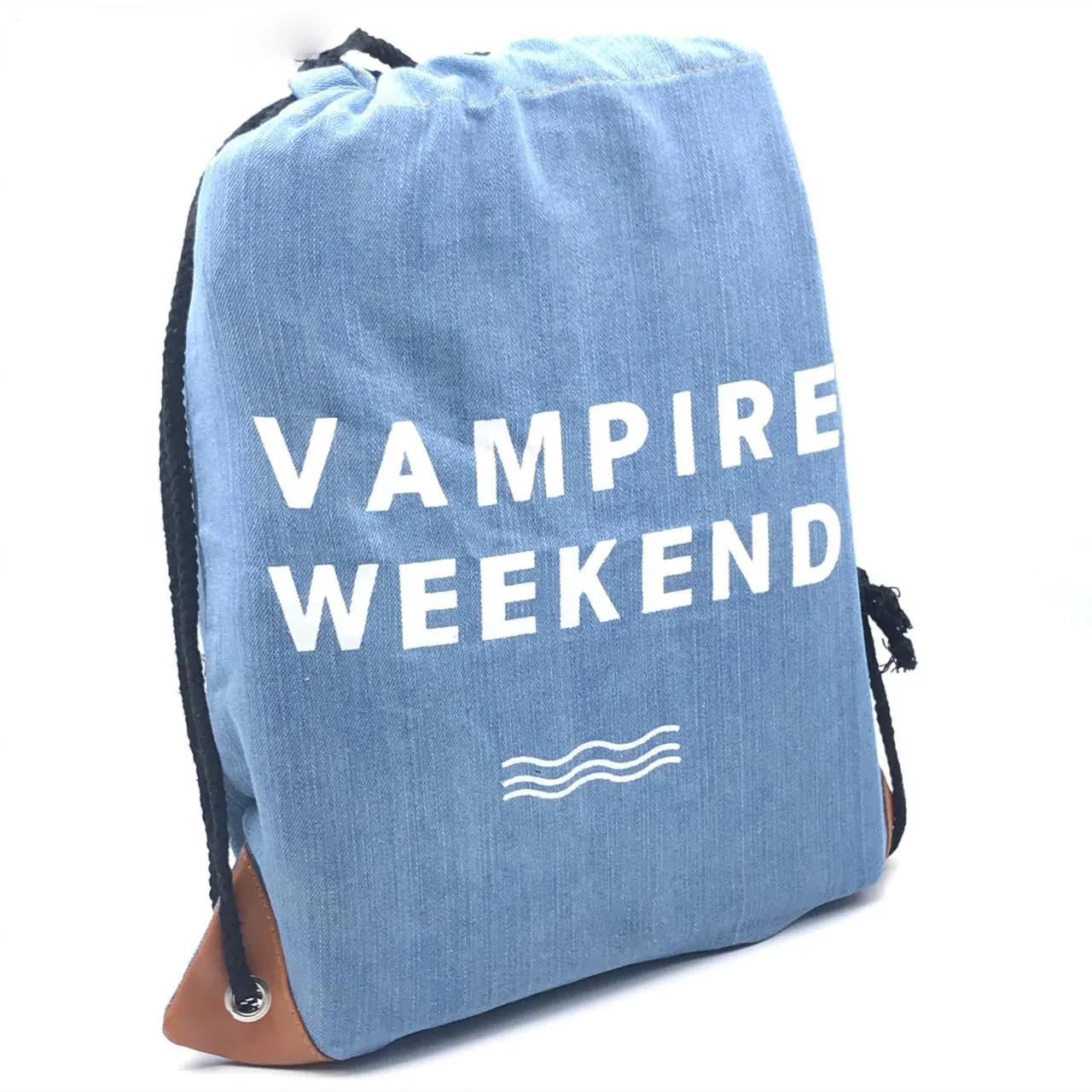 Denim Drawstring Bag