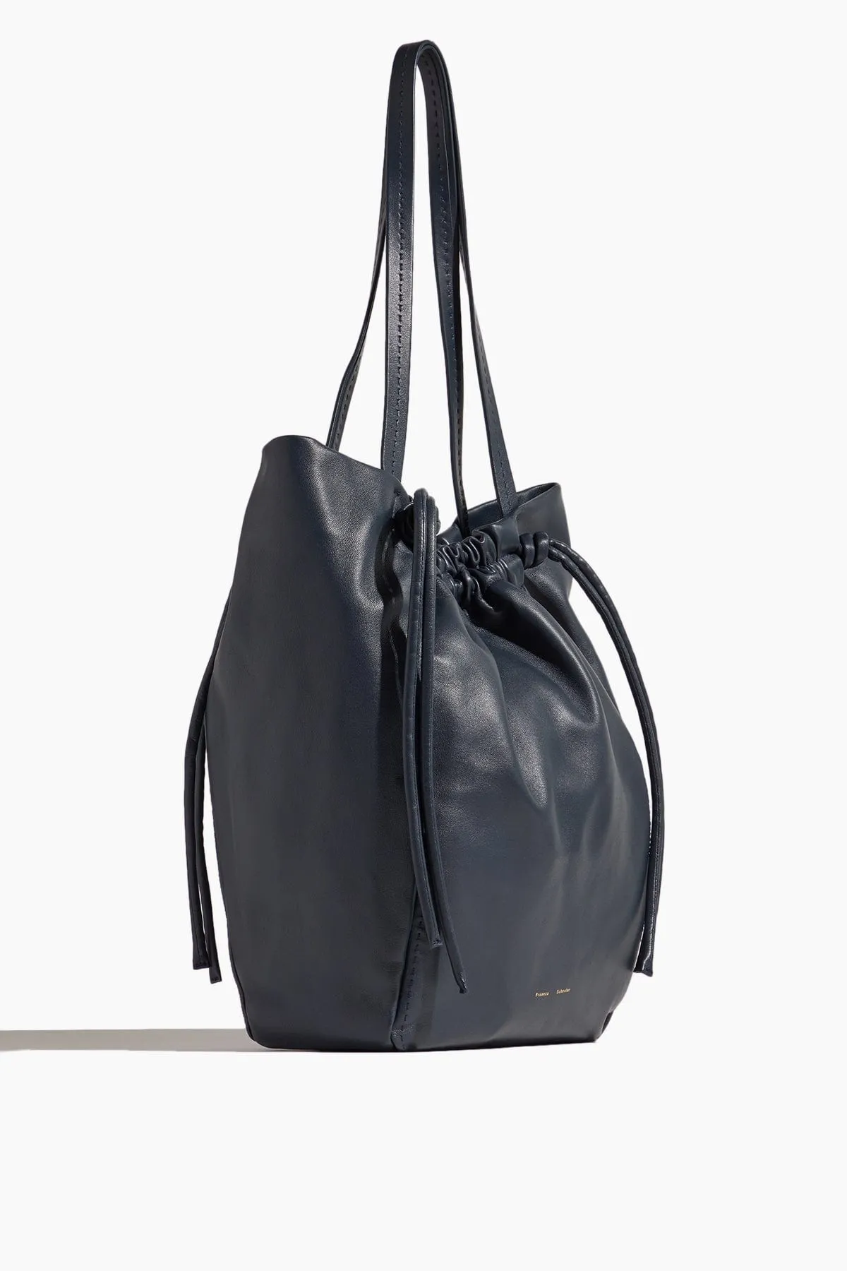 Drawstring Tote in Dark Navy