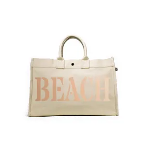 East West Bag: Natural with Rose Gold BEACH