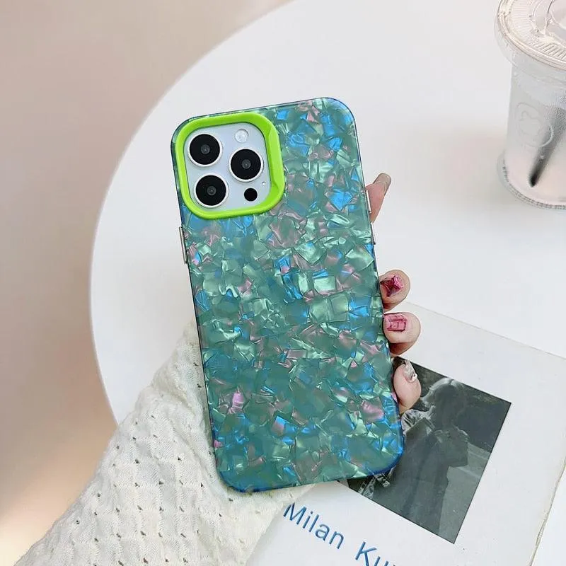 Elegant Bling Shell Pattern Luxury Phone Case Cover for iPhone 11, 12, 13, 14 Pro Max, X, XR, XS Max