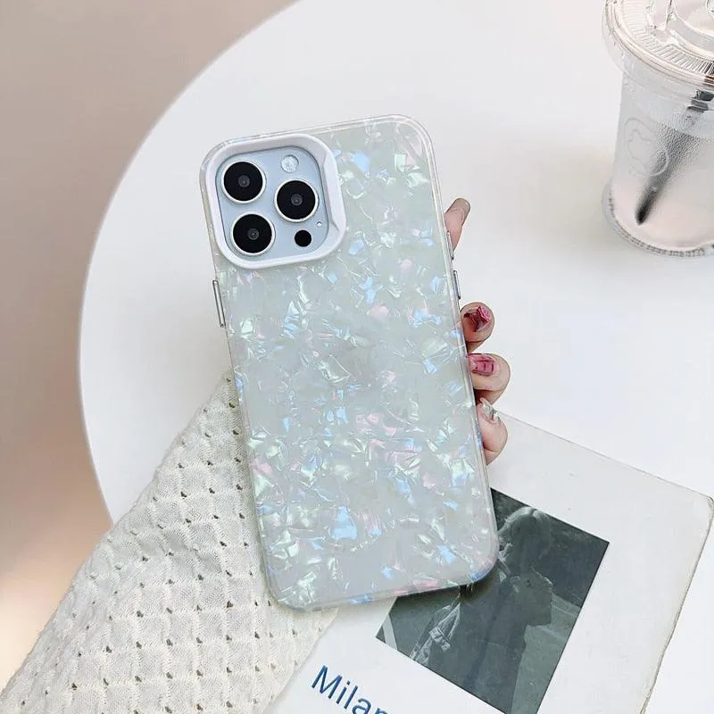 Elegant Bling Shell Pattern Luxury Phone Case Cover for iPhone 11, 12, 13, 14 Pro Max, X, XR, XS Max