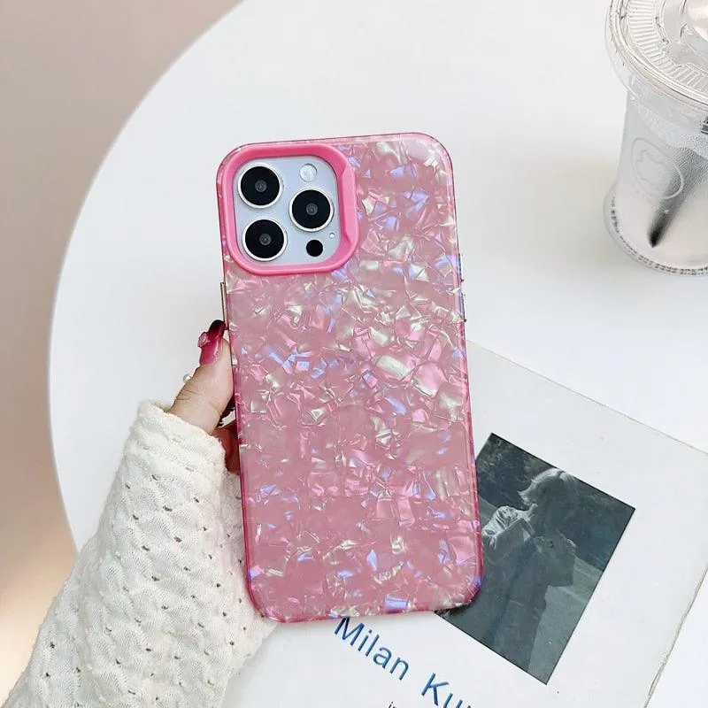 Elegant Bling Shell Pattern Luxury Phone Case Cover for iPhone 11, 12, 13, 14 Pro Max, X, XR, XS Max