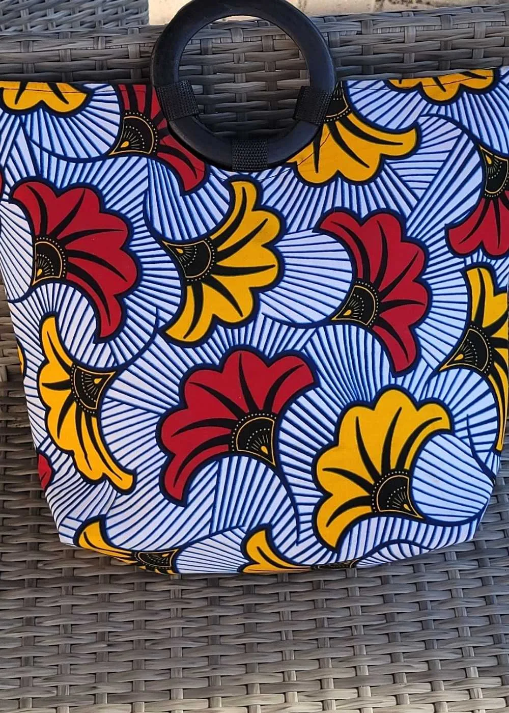 ELIA African Print Tote Bag