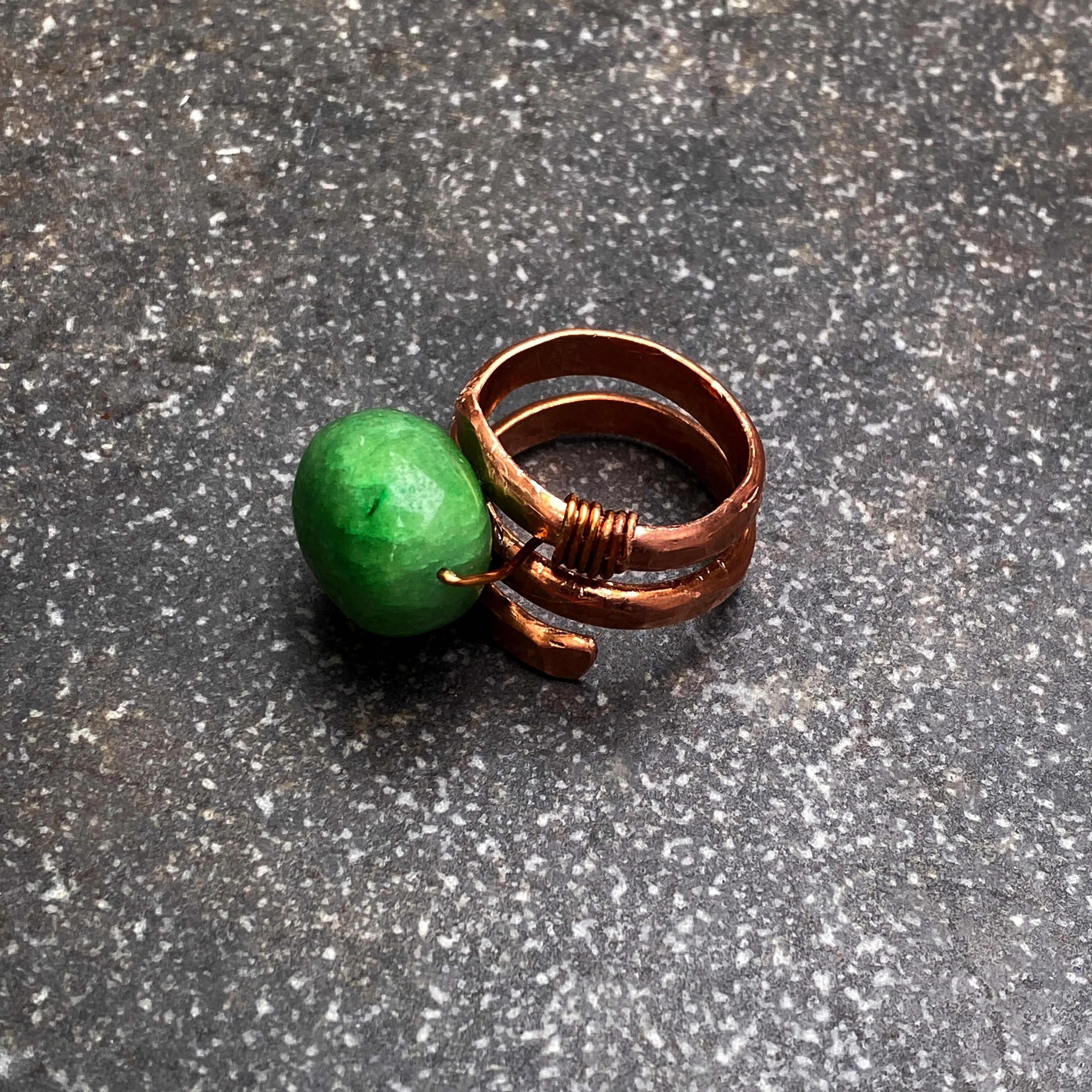 Emerald and Copper Ring