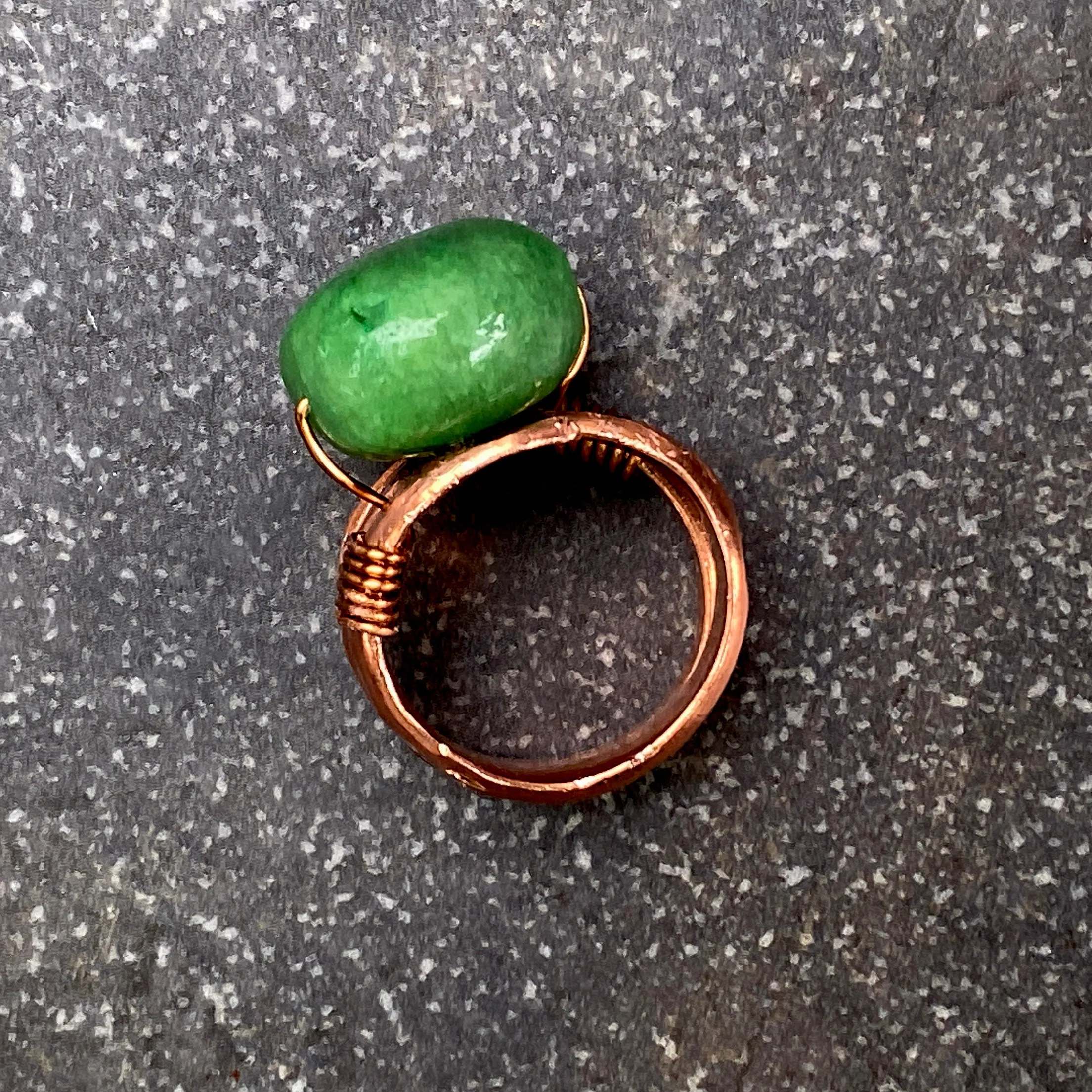 Emerald and Copper Ring