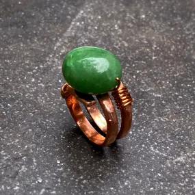 Emerald and Copper Ring