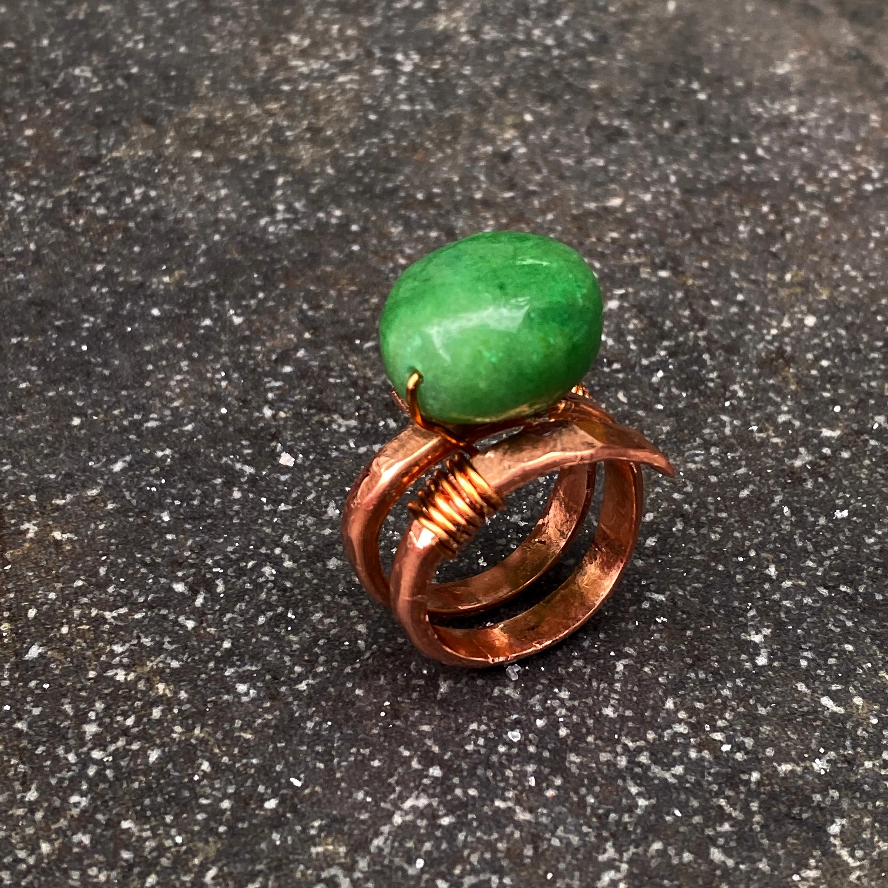 Emerald and Copper Ring