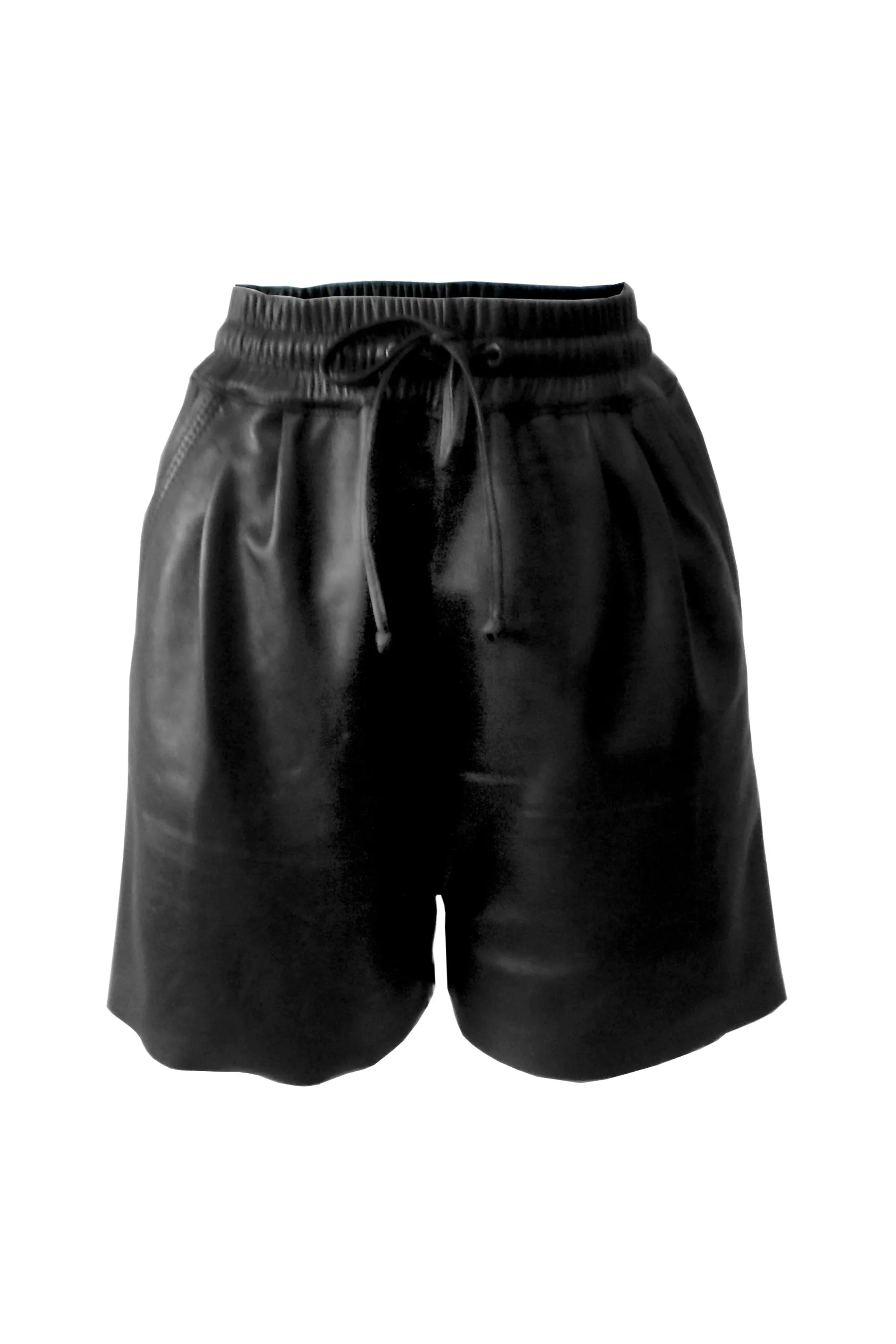 EVA LEATHER SHORT - BLACK