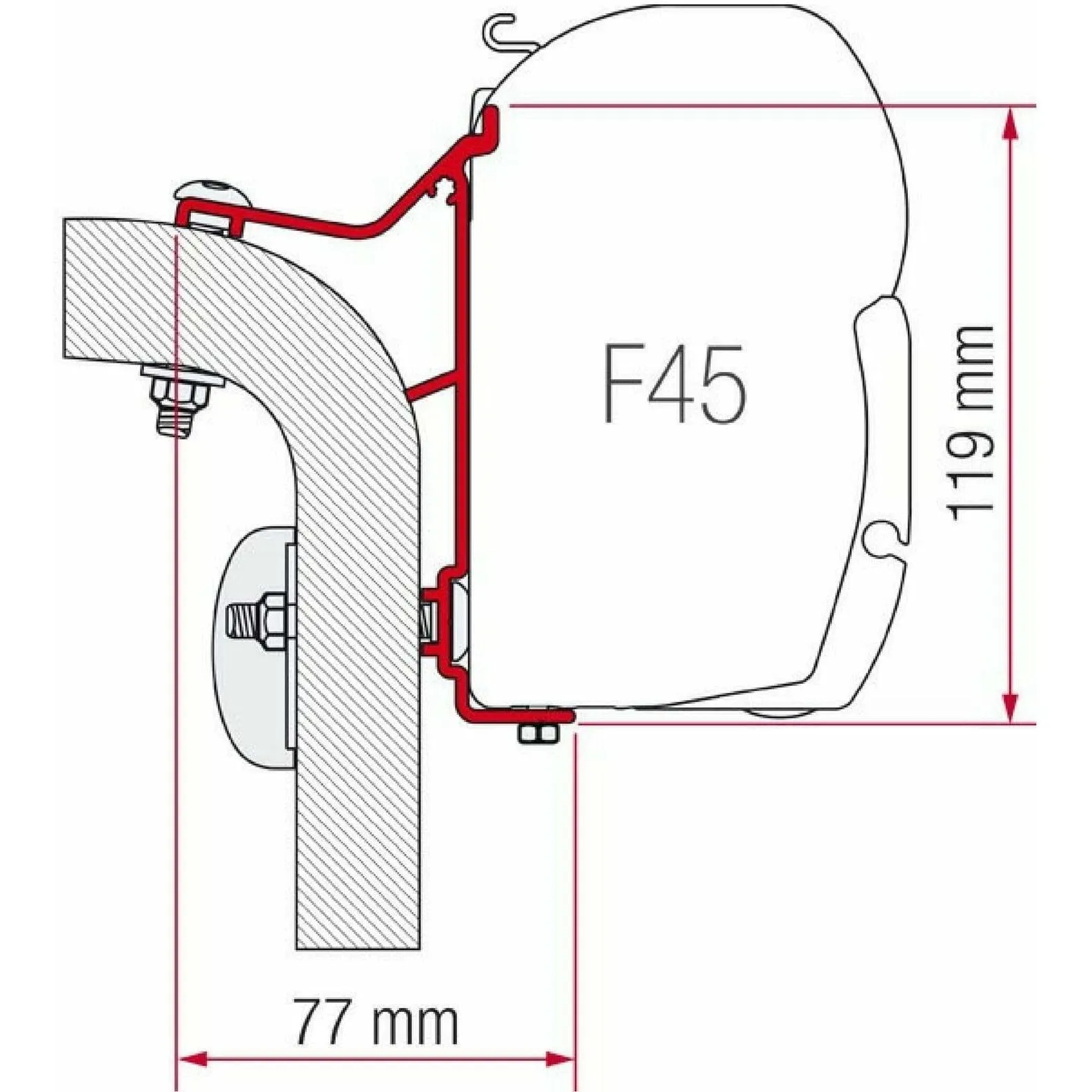 Fiamma Hymer Van/B2 Awning Adapter Kit