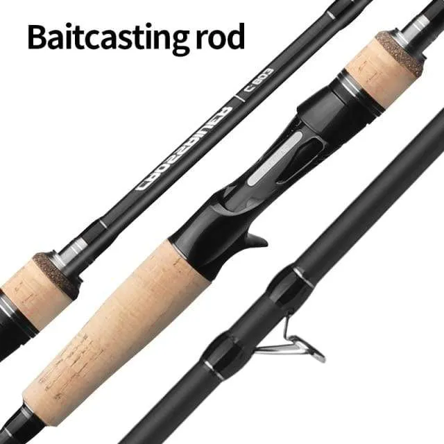 Fishing Rod 1.68m 1.8m 2.1m 2.4m 2.7m 2/3 Section Casting Spinning Rod Lure 5-40g Travel Rod Baitcasting Gift Rod Cover