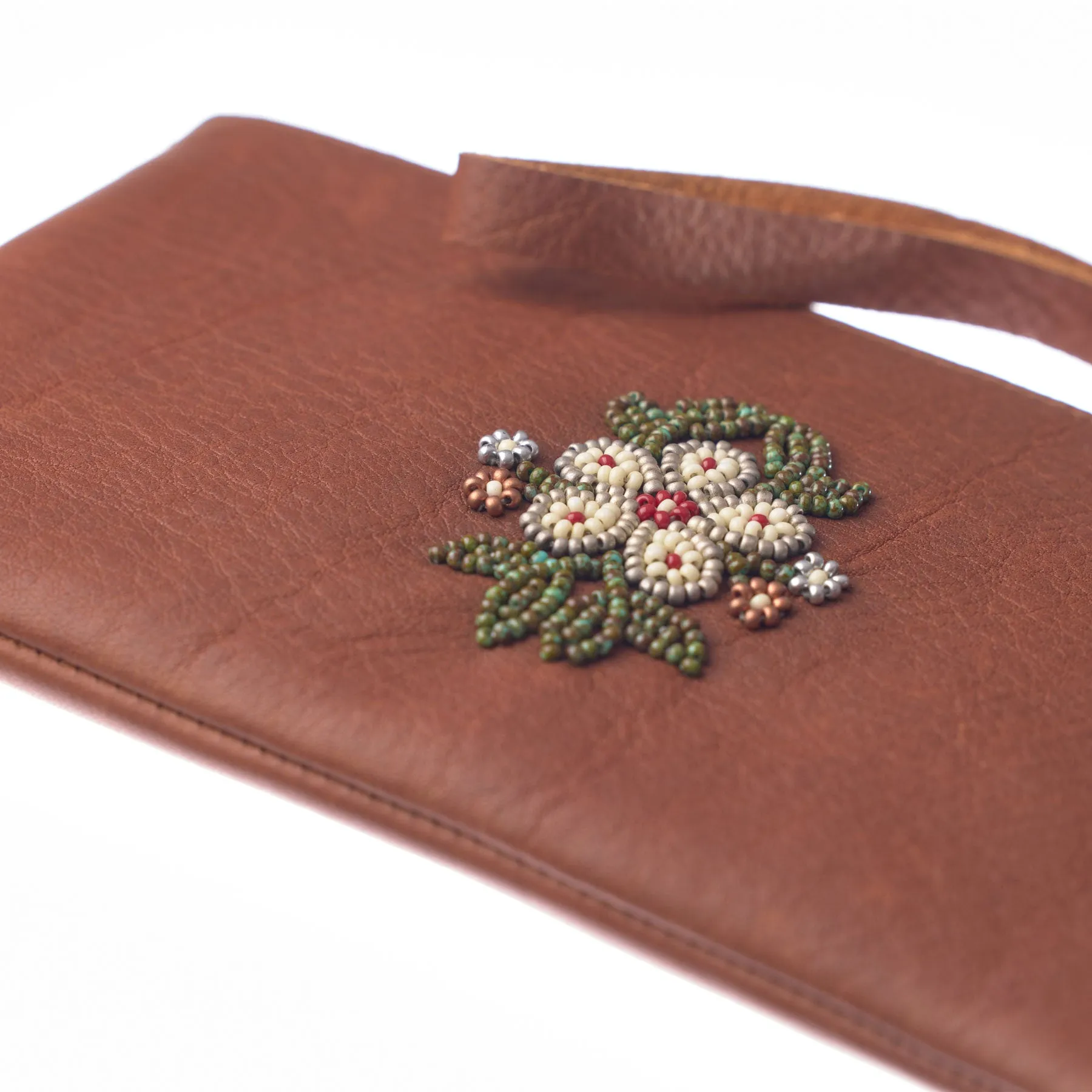 Floret Beaded Wristlet Bag