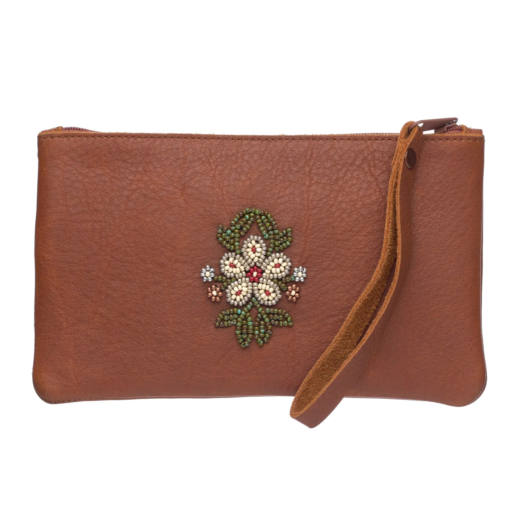 Floret Beaded Wristlet Bag