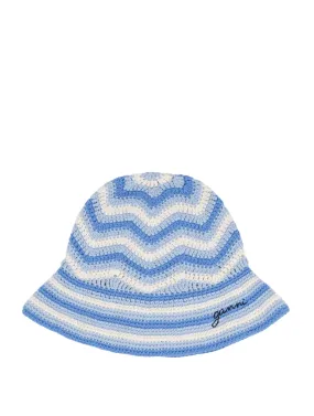 Ganni Cotton Crochet Bucket Hat