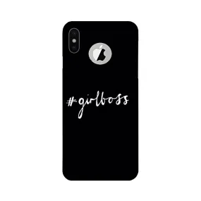 #GirlBoss Mobile Back Case for iPhone Xs logo cut  (Design - 266)